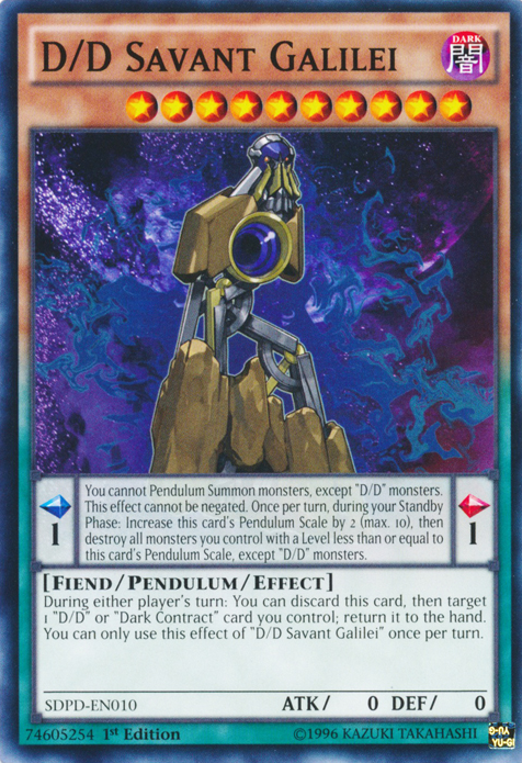 D/D Savant Galilei, Pendulum Domination Structure Deck · SDPD-EN010
