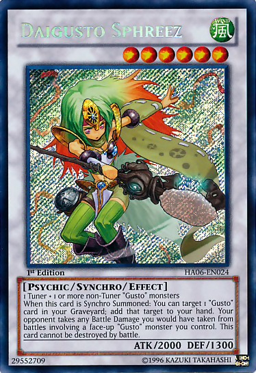 Daigusto Sphreez, Hidden Arsenal 6: Omega Xyz · HA06-EN024