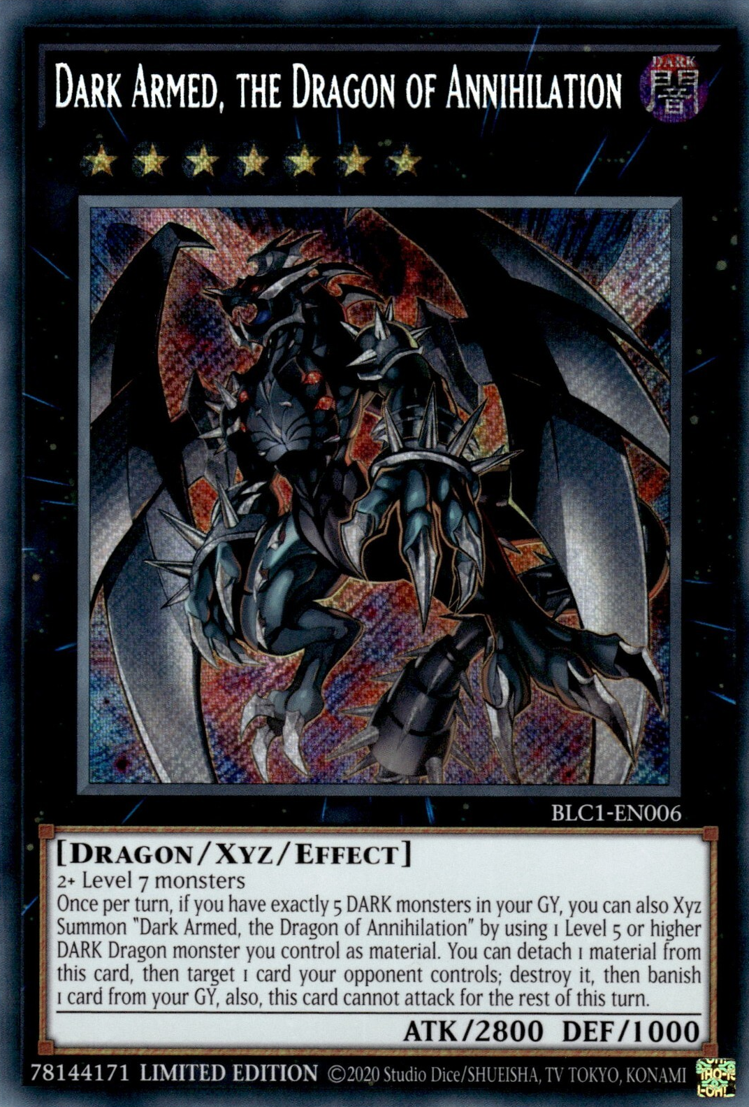 Dark Armed, the Dragon of Annihilation, Battles of Legend: Chapter 1 · BLC1-EN006