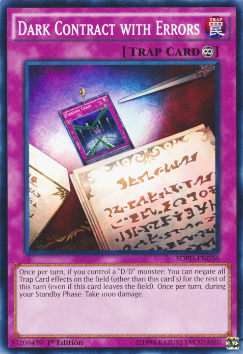 Dark Contract with Errors, Pendulum Domination Structure Deck · SDPD-EN036