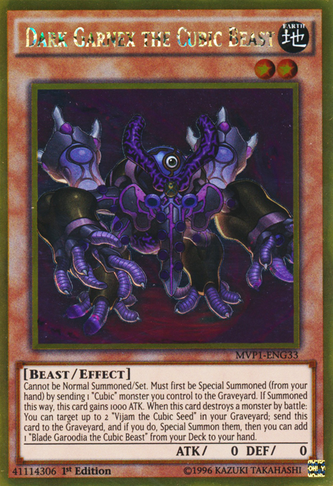Dark Garnex the Cubic Beast, Yu-Gi-Oh! The Dark Side of Dimensions Movie Pack · MVP1-ENG33