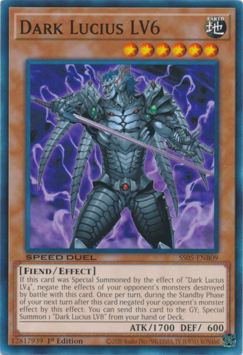Dark Lucius LV6, Speed Duel Starter Decks: Twisted Nightmares · SS05-ENB09