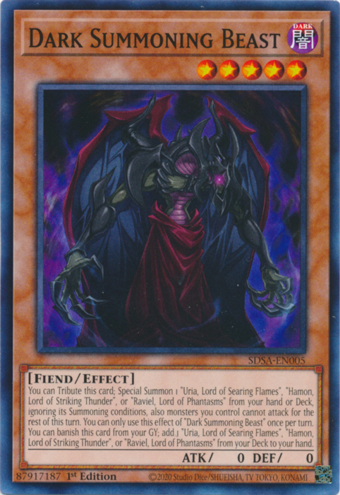 Dark Summoning Beast, Structure Deck: Sacred Beasts · SDSA-EN005