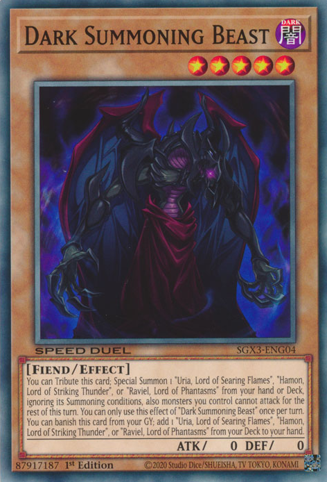 Dark Summoning Beast, Speed Duel GX: Duelists of Shadows · SGX3-ENG04