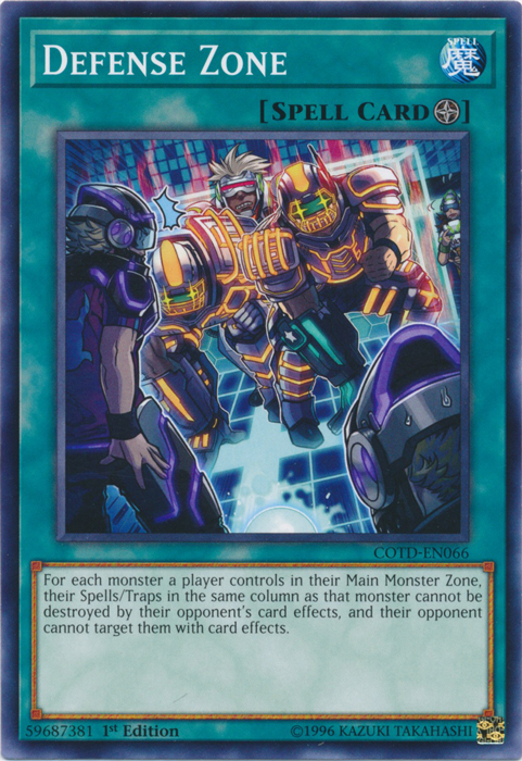 Defense Zone, Code of the Duelist Sneak Peek Participation Card · COTD-EN066