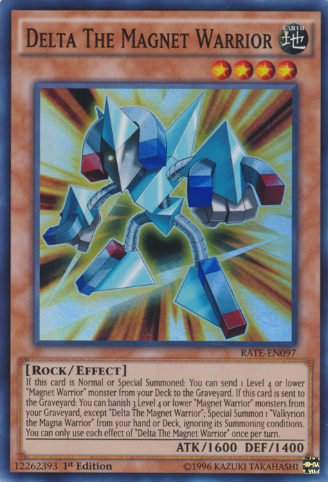 Delta The Magnet Warrior, Raging Tempest Sneak Peek Participation Card · RATE-EN097