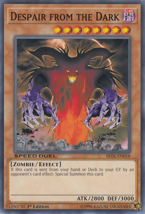 Despair from the Dark, Speed Duel: Trials of the Kingdom Sneak Peek participation cards · SBTK-EN018