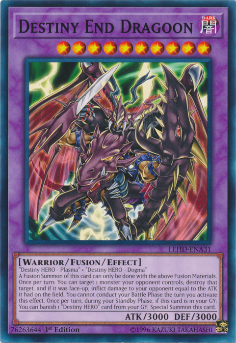 Destiny End Dragoon, Legendary Hero Decks · LEHD-ENA31