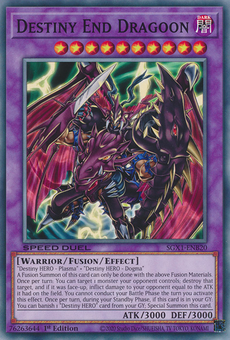 Destiny End Dragoon, Speed Duel GX: Duel Academy Box · SGX1-ENB20