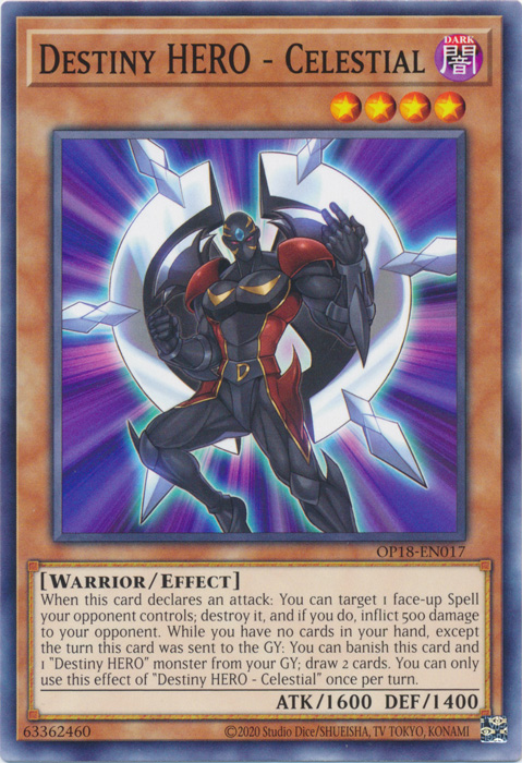 Destiny HERO - Celestial, OTS Tournament Pack 18 · OP18-EN017