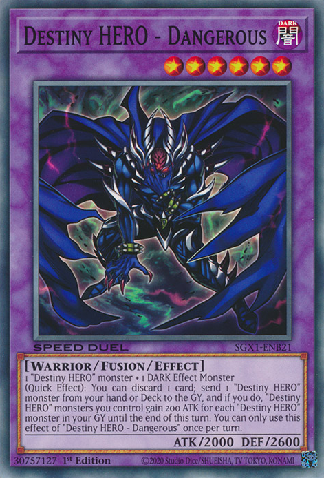Destiny HERO - Dangerous, Speed Duel GX: Duel Academy Box · SGX1-ENB21