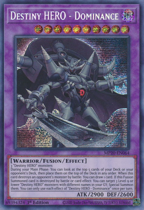 Destiny HERO - Dominance, 2020 Tin of Lost Memories · MP20-EN064