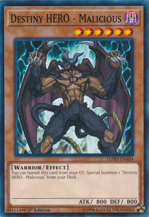 Destiny HERO - Malicious, Legendary Hero Decks · LEHD-ENA04