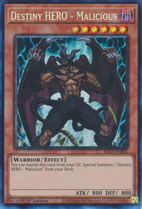 Destiny HERO - Malicious, Quarter Century Bonanza · RA03-EN001