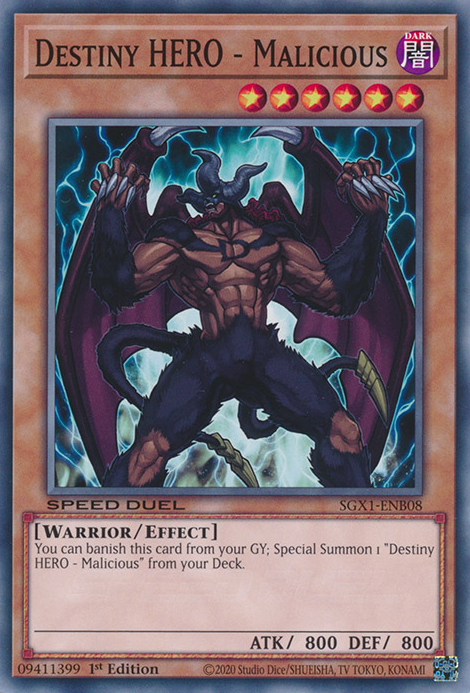 Destiny HERO - Malicious, Speed Duel GX: Duel Academy Box · SGX1-ENB08