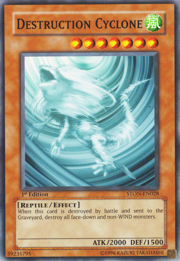 Destruction Cyclone, Strike of Neos Sneak Peek Participation Card · STON-EN028