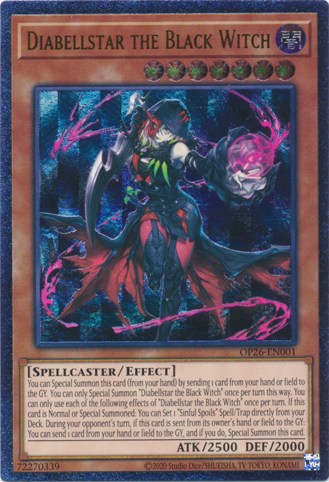 Diabellstar the Black Witch, OTS Tournament Pack 26 · OP26-EN001