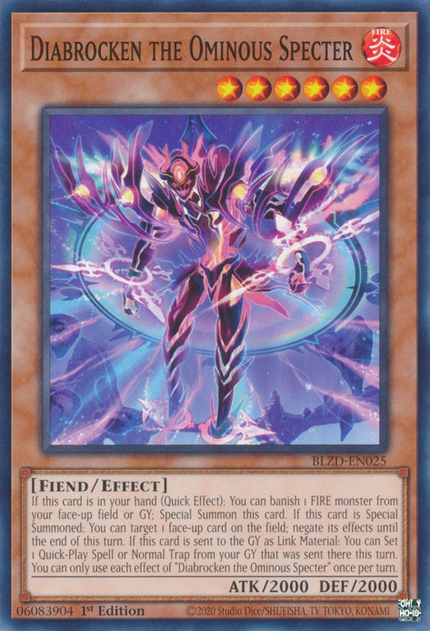 Diabrocken the Ominous Specter, Blazing Dominion · BLZD-EN025