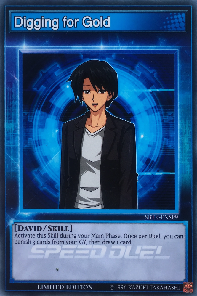 Digging for Gold, Speed Duel: Trials of the Kingdom Sneak Peek participation cards · SBTK-ENSP9