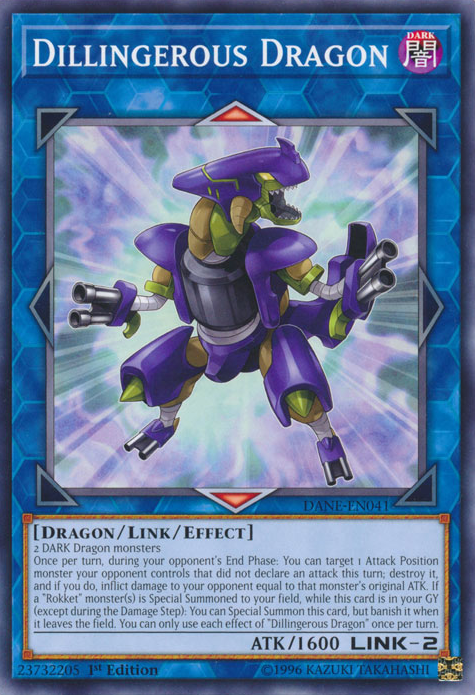 Dillingerous Dragon, Dark Neostorm Sneak Peek Participation Card · DANE-EN041