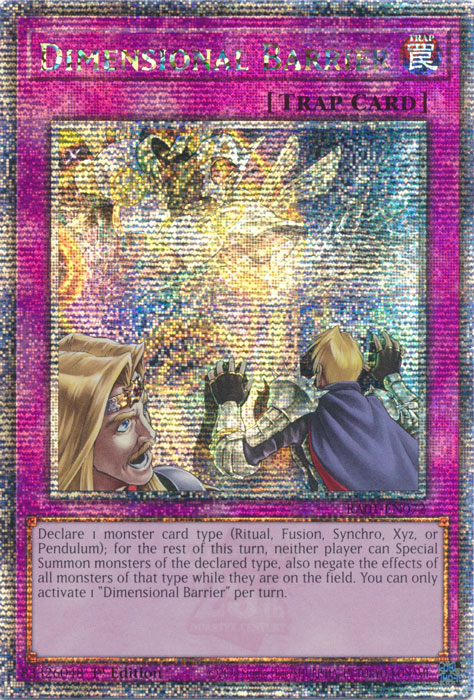 Dimensional Barrier, 25th Anniversary Rarity Collection · RA01-EN072