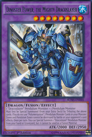 Dinoster Power, the Mighty Dracoslayer, Breakers of Shadow Sneak Peek Participation Card · BOSH-EN046