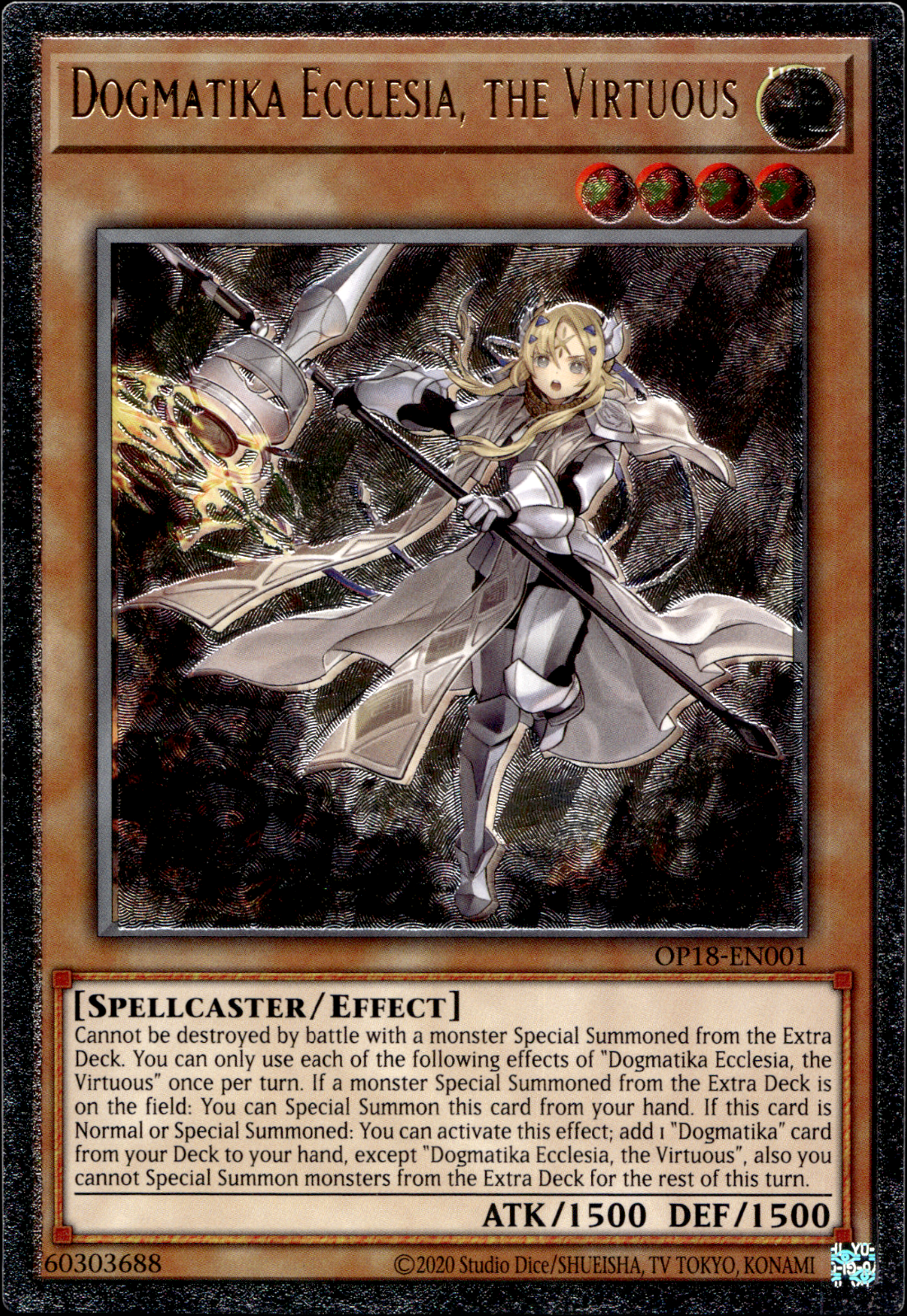 Dogmatika Ecclesia, the Virtuous, OTS Tournament Pack 18 · OP18-EN001