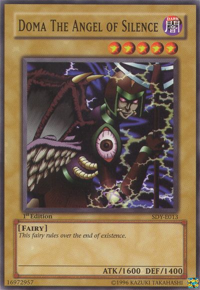 Doma The Angel of Silence, Summoned Skull Sample promotional card · SDY-E013