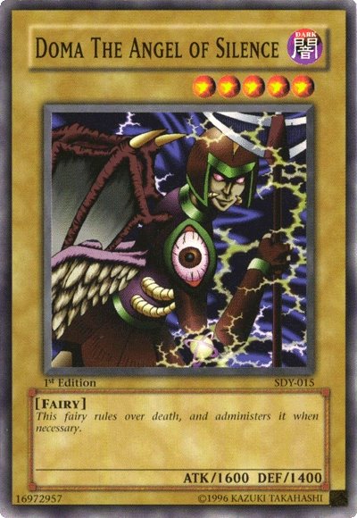 Doma The Angel of Silence, Summoned Skull Sample promotional card · SDY-015