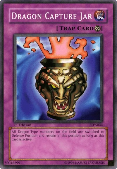 Dragon Capture Jar, Summoned Skull Sample promotional card · SDY-044