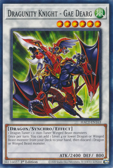 Dragunity Knight - Gae Dearg, Hidden Arsenal: Chapter 1 · HAC1-EN163