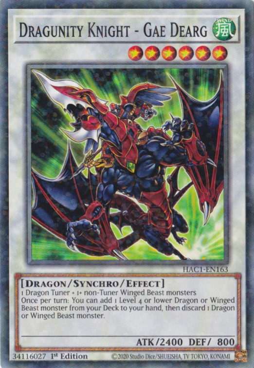 Dragunity Knight - Gae Dearg, Hidden Arsenal: Chapter 1 · HAC1-EN163
