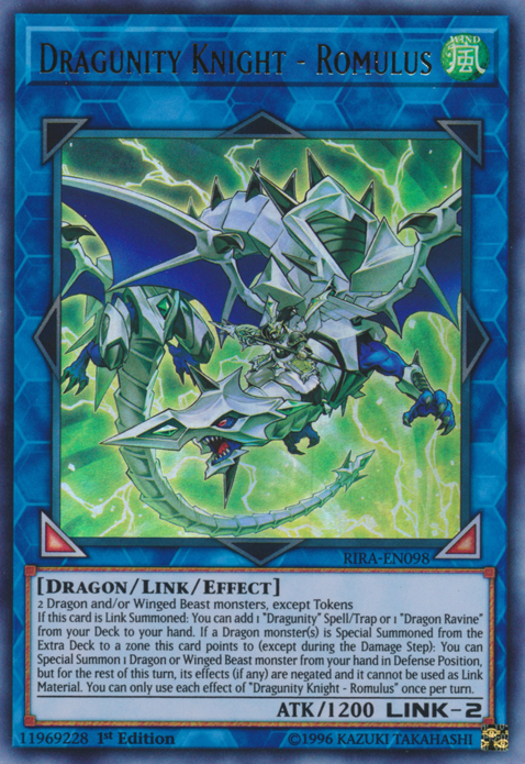 Dragunity Knight - Romulus, Rising Rampage Sneak Peek Participation Card · RIRA-EN098