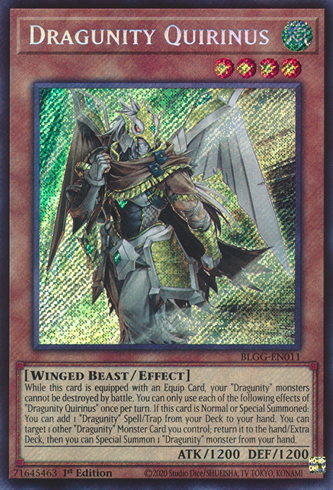 Dragunity Quirinus, Battles of Legend: Glorious Gallery · BLGG-EN011