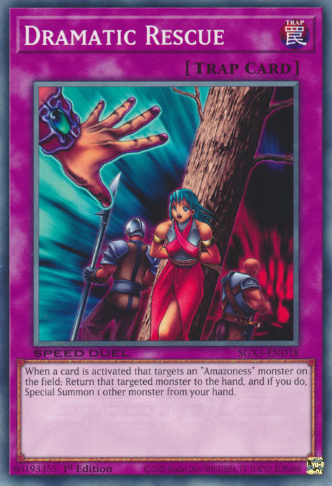 Dramatic Rescue, Speed Duel GX: Duelists of Shadows · SGX3-END18