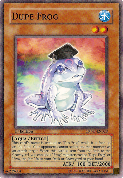 Dupe Frog, Crimson Crisis Sneak Peek Participation Card · CRMS-EN028