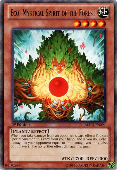 Eco, Mystical Spirit of the Forest, Return of the Duelist Sneak Peek Participation Card · REDU-EN091