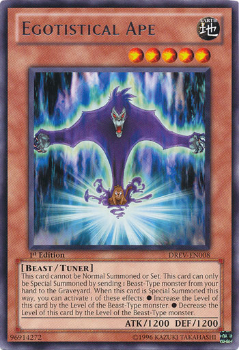Egotistical Ape, Duelist Revolution Sneak Peek Participation Card · DREV-EN008