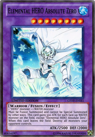Elemental HERO Absolute Zero, Generation Force Sneak Peek Participation Card · GENF-ENSE1