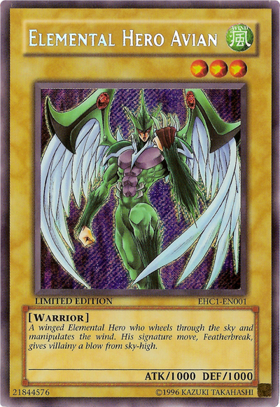 Elemental HERO Avian, Yu-Gi-Oh! Elemental Hero Collection 1 · EHC1-EN001