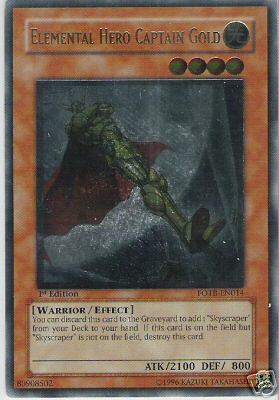 Elemental HERO Captain Gold, Force of the Breaker Sneak Peek Participation Card · FOTB-EN014