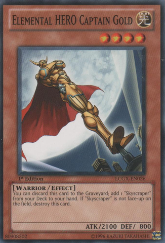 Elemental HERO Captain Gold, Legendary Collection 2: The Duel Academy Years Mega Pack · LCGX-EN026