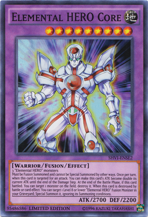Elemental HERO Core, Shining Victories Sneak Peek Participation Card · SHVI-ENSE2