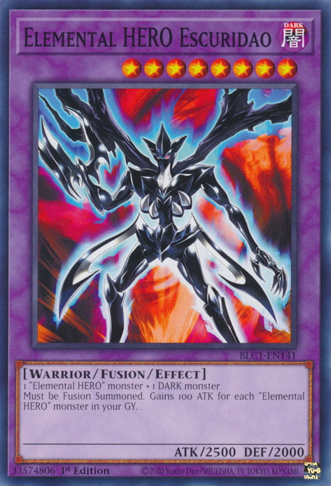 Elemental HERO Escuridao, Battles of Legend: Chapter 1 · BLC1-EN141
