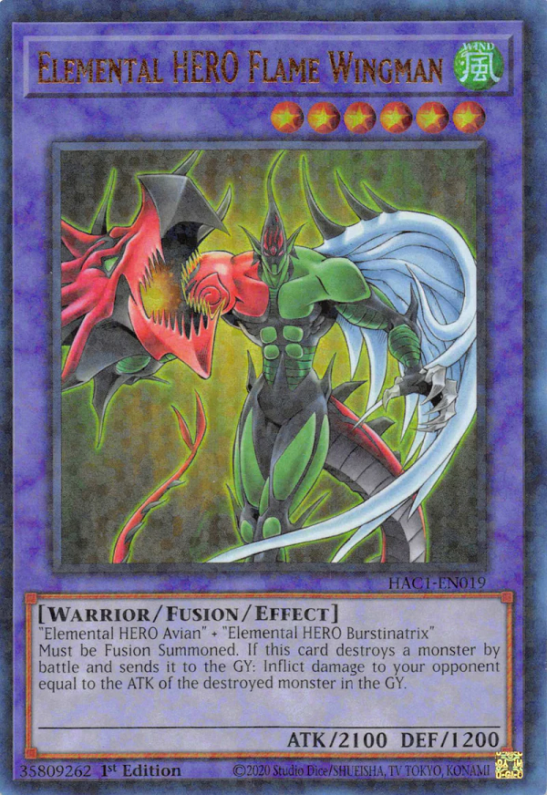 Elemental HERO Flame Wingman, Hidden Arsenal: Chapter 1 · HAC1-EN019