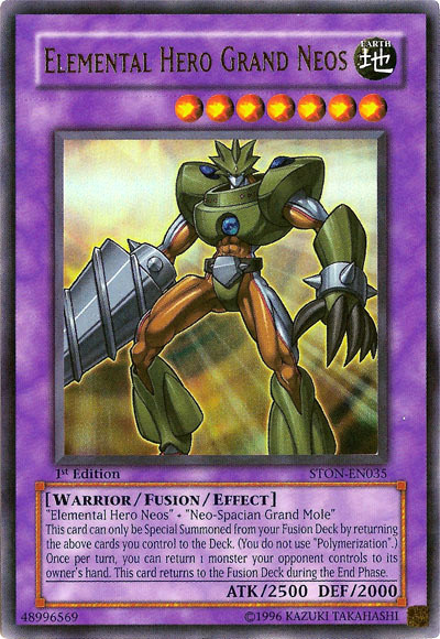 Elemental HERO Grand Neos, Strike of Neos Sneak Peek Participation Card · STON-EN035