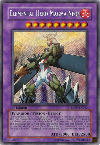 Elemental HERO Magma Neos, Tactical Evolution Sneak Peek Participation Card · TAEV-EN043