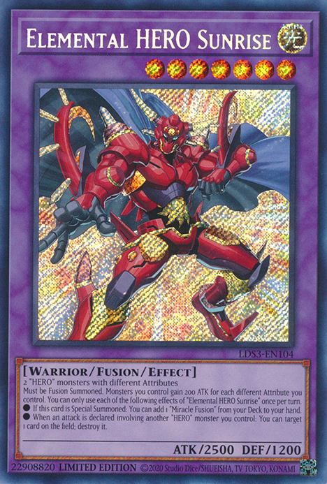 Elemental HERO Sunrise, Legendary Duelists: Season 3 · LDS3-EN104