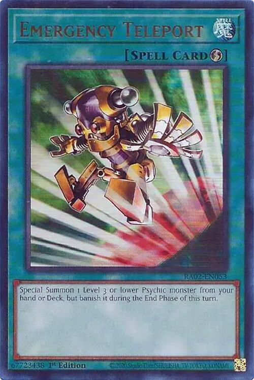 Emergency Teleport, 25th Anniversary Rarity Collection II · RA02-EN053