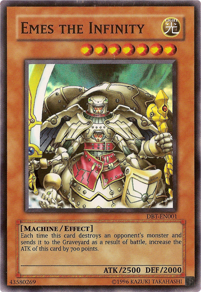Emes the Infinity, Yu-Gi-Oh! Destiny Board Traveler promotional cards · DBT-EN001